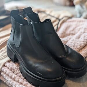 H&M Black Chunky Ankle Boots